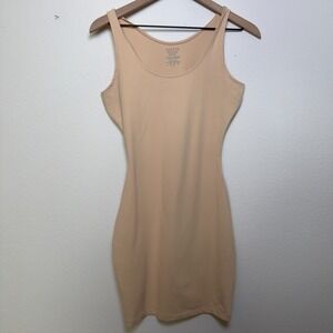 Spanx Women Slimming Shaping Mini Slip Dress Large Tan Shapwear